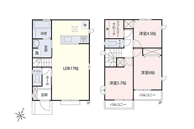 【 間取図/B号棟 】