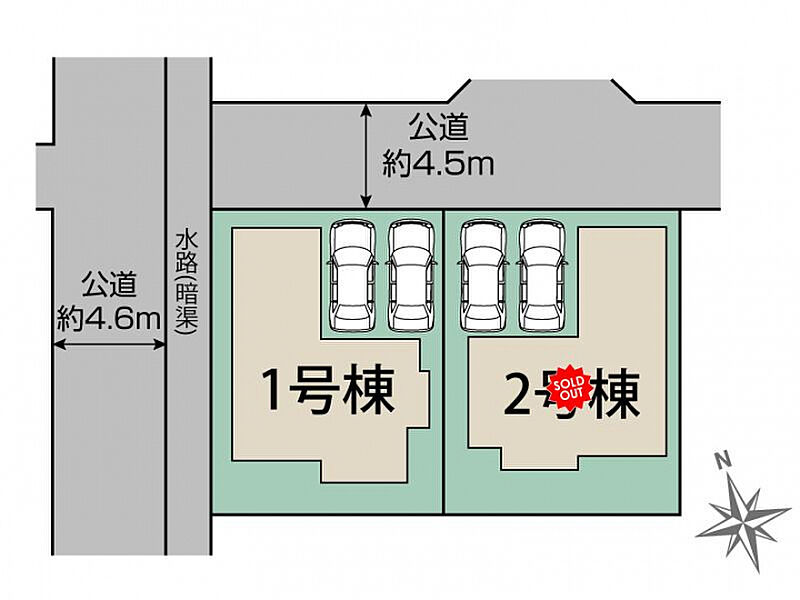 幸手市東4丁目2棟 区画図