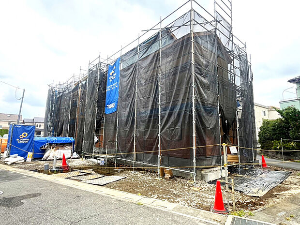上棟【2026/8/23撮影】　敷地53坪以上×カースペース3台可