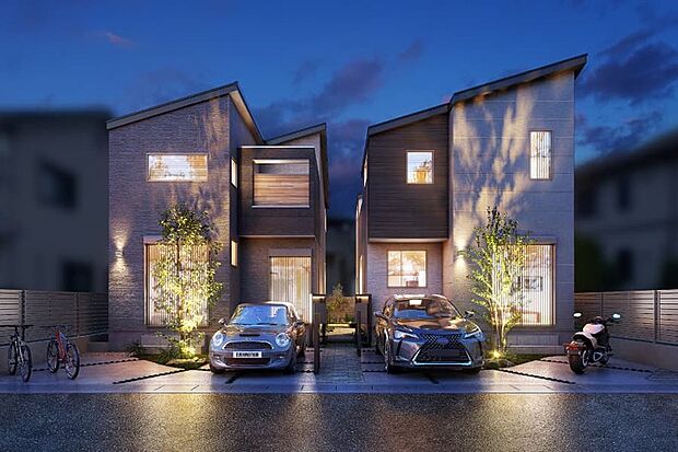 【灯かりのいえなみ協定(R)】夜になると各住戸の外部灯が自動点灯して、街を明るくライトアップ。昼間の美しさとは違った美しい街並を演出するとともに、帰宅時の安全性や防犯性を高めてくれます。