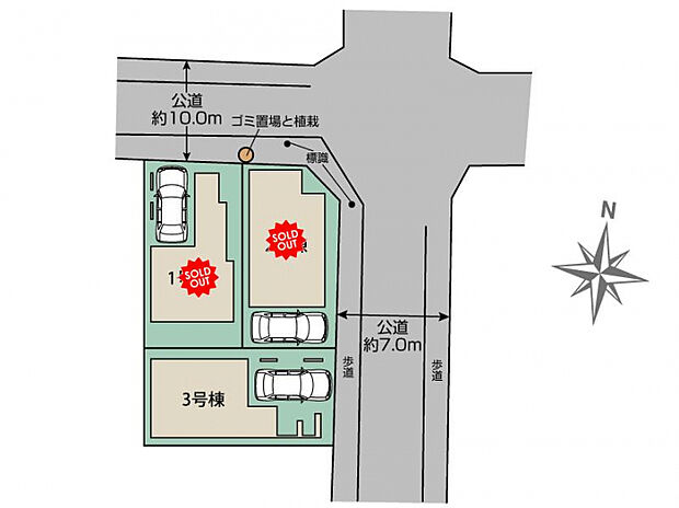 足立区佐野2丁目3棟 区画図