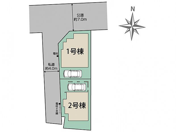足立区保木間3丁目2棟 区画図