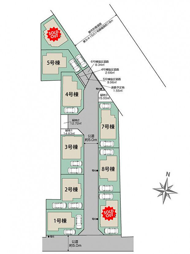 東久留米市金山町1丁目9棟 区画図