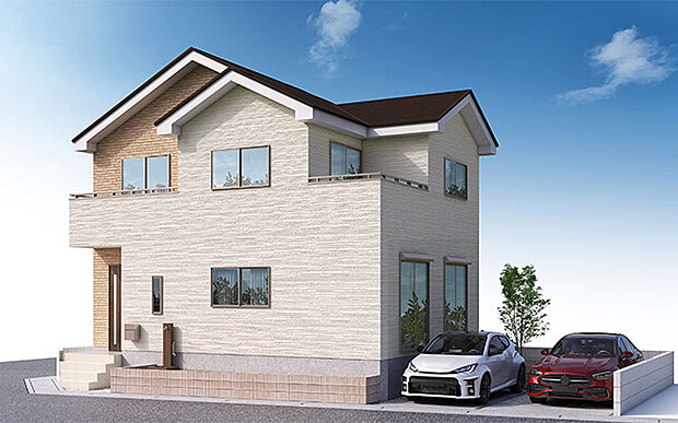 完成予想図：外観（1号棟）