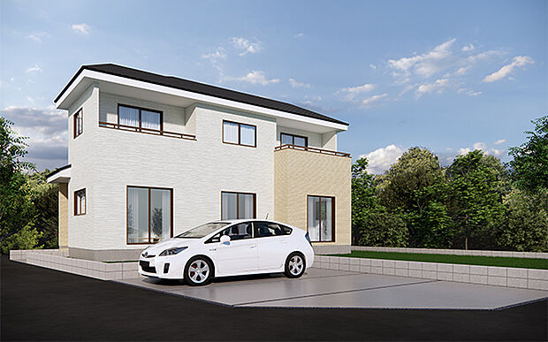 完成予想図：外観（1号棟）