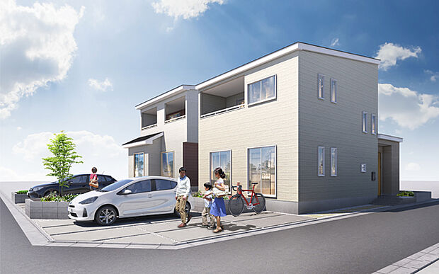 完成予想図:街並み(1・2号棟)