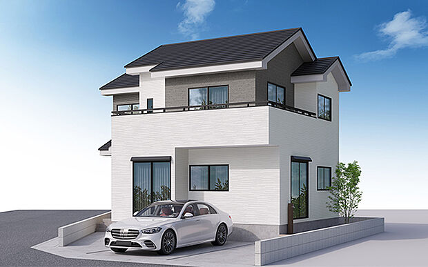 完成予想図：外観（1号棟）