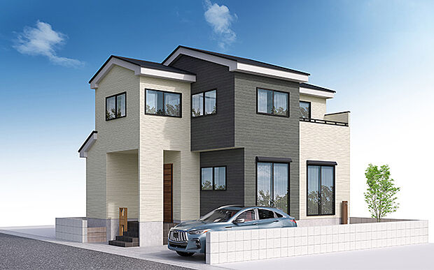 完成予想図：外観（E号棟）