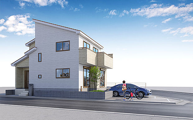 完成予想図：外観（1号棟）