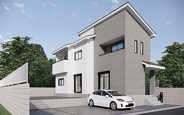 完成予想図：外観（1号棟）