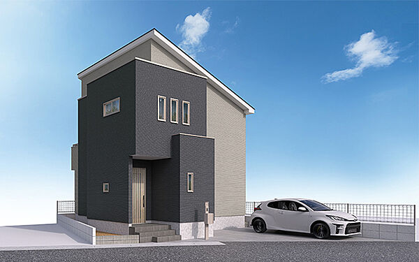 完成予想図：外観（1号棟）