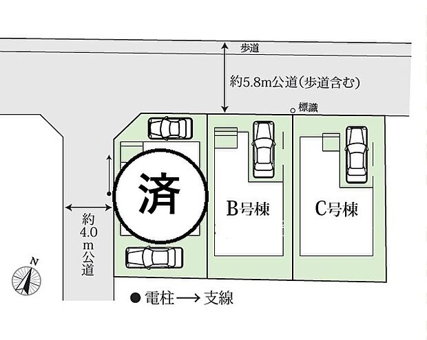 全棟綺麗な区画です。はやくも残り2区画となりました。