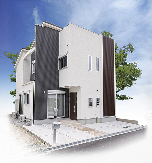 アーバンモダンスタイル、外観はお客様のお好みデザインに合わせて選択頂けます（当社施工例）