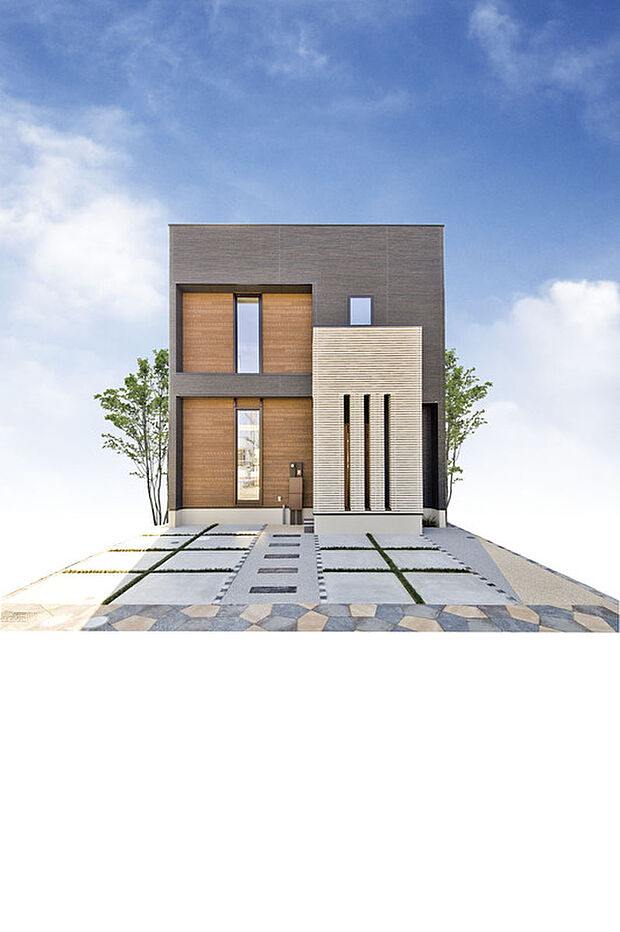 ◆【アーバンモダンスタイル】の外観木目調とネイビーのカラーは飽きのこないデザインとなっております。