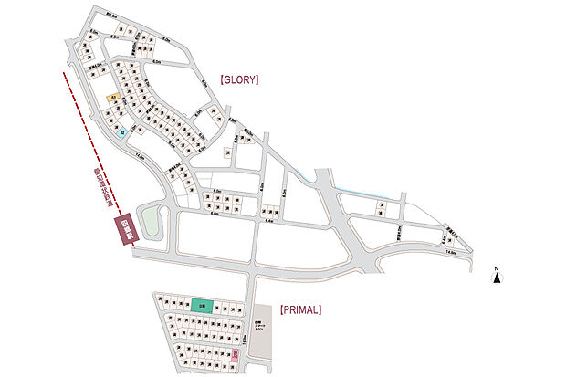 【T-AVENUE 四郷駅前GROLY】全体区画図
※商談中の物件を含みます。最新の販売状況はお問い合わせください。