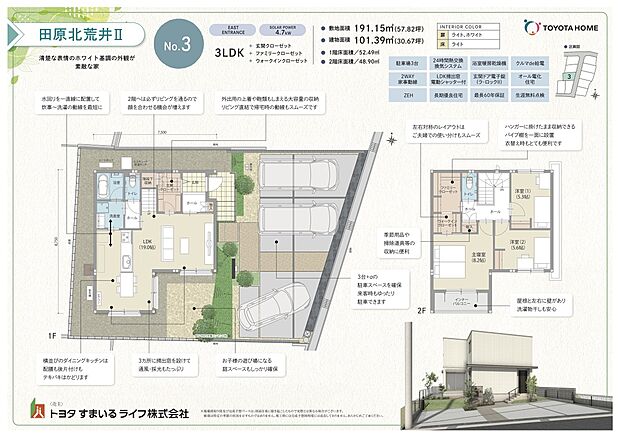 【田原北荒井II・NO.3】間取図
