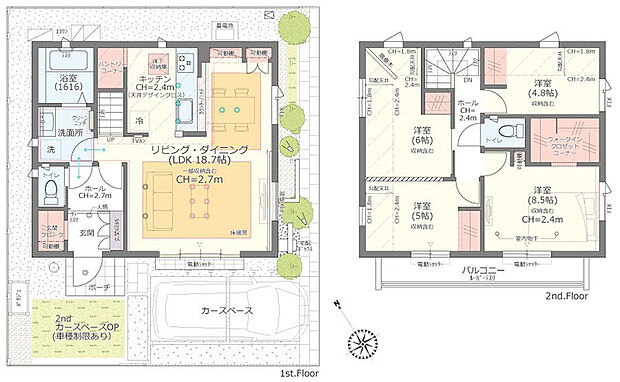 【3号棟】4LDK(3LDK対応可 ※オプション)+玄関クローク+パントリーコーナー+ウォークインクロゼットコーナー