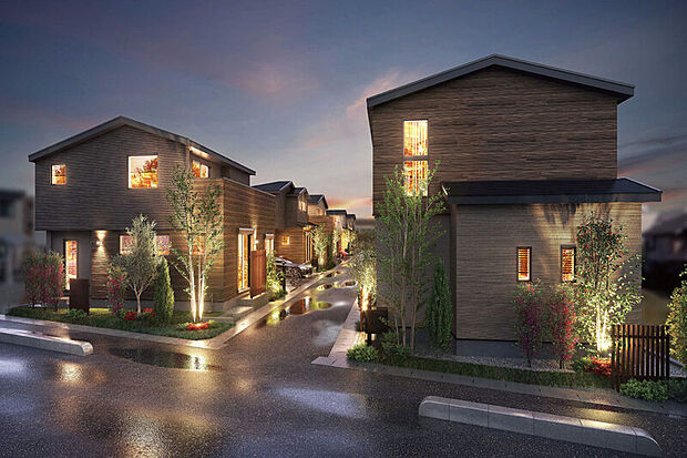 【灯かりのいえなみ協定(R)】
夜間は各住戸の外部灯を自動で点灯し続ける「灯かりのいえなみ協定」を締結。街を美しく彩り、夜道を明るく照らして防犯性を高めます。