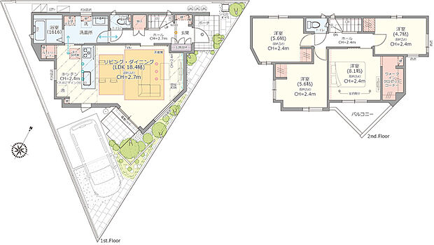 【1号棟】4LDK+パントリーコーナー+ウォークインクロゼットコーナー