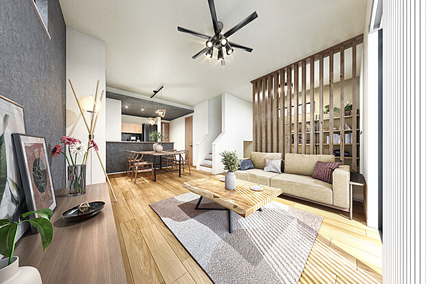 【家族との時間を大切にする住空間】
「つながり」を意識したプランニングで、家族のコミュニケーションを育む住まい。忙しい毎日の中でも自然とつながる工夫を凝らし、家族が触れ合う時間を創出します。