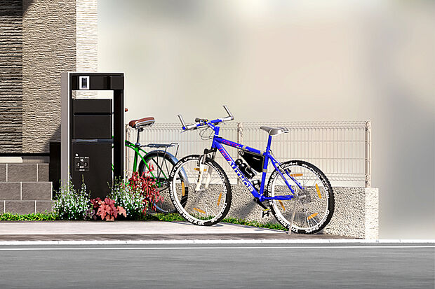 【【サイクルスペース】】通勤通学やお買い物、休日のお出かけなどに便利な自転車を駐輪できるスペースを確保しました。※号棟により採用状況が異なります。