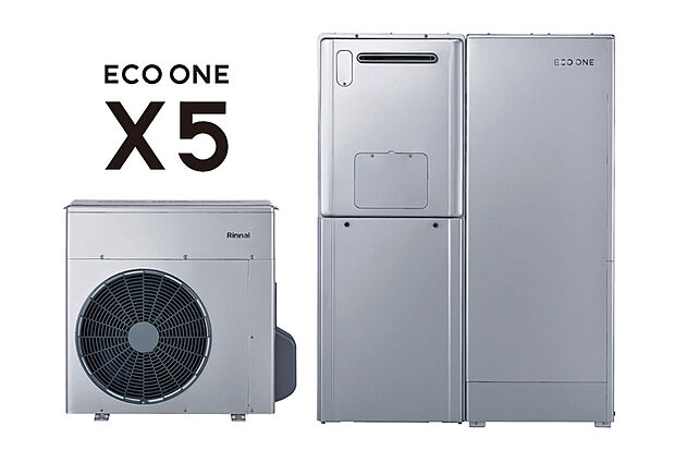 【【ハイブリッド給湯器「エコワン」】】電気「ヒートポンプ」とガス「エコジョーズ」で、2つを効率よく組み合わせて運転。トップクラスの省エネ性と低ランニングコストを実現します。