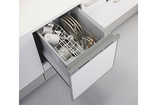 【【プルオープン食器洗い機】】汚れを落としやすくする「バイタル除菌洗浄」機能を搭載。食器洗い乾燥機専用洗剤に含まれる酵素が活動しやすい温度にコントロールして洗浄。汚れを溶かして浮かし、汚れを落としやすくします。