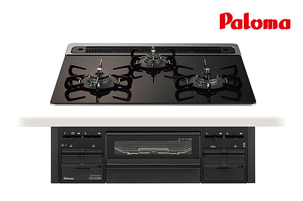 【【ガスビルトインコンロ】】熱やキズに強く、光沢が美しいクリアガラストップ。コンロ30分消火あんしんモードや、調理をサポートする便利機能を搭載しています。