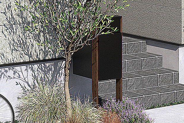 【【宅配BOX】】不在時でも宅配物などの受取りができる宅配BOXを採用しました。シンプルなデザインが街並みと調和します。※画像はイメージです。