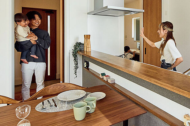 【【家事ラクを叶える水回り動線】】洗濯や料理、日常の家事で行き交う水回りの動線をスムーズに設計。忙しい日々にゆとりをもたらします。※画像はイメージです。※号棟により採用状況が異なります。