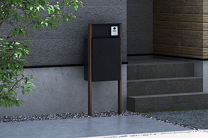 【宅配ボックス付機能門柱】 