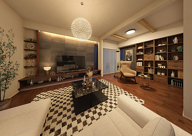 エコカラットと間接照明を採用した「シアターギャラリー」と、カスタムブックシェルフ付の「ラウンジギャラリー」は自分らしい空間演出が楽しめます。
※図面を基に描き起こしたもので実際とは多少異なります。