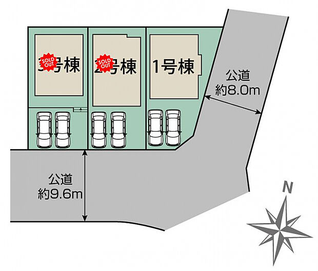 藤沢市葛原3棟 区画図