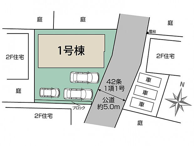 幸手市緑台1丁目2期1棟 区画図