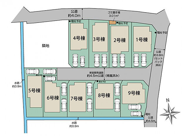 相模原市南区新戸9区画 区画図