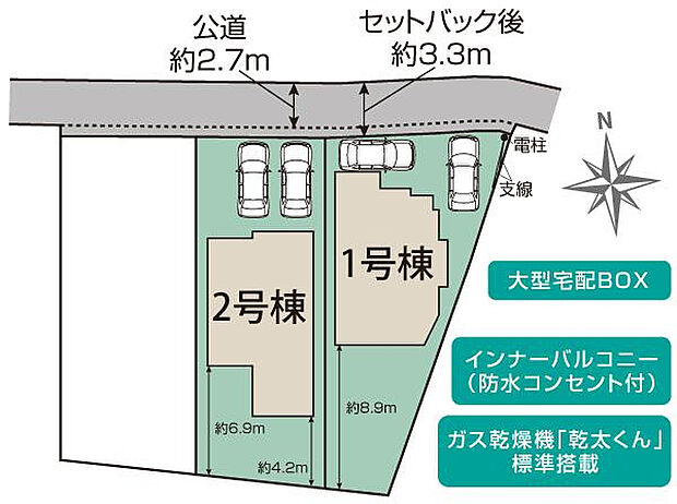 座間市座間1丁目3棟 区画図