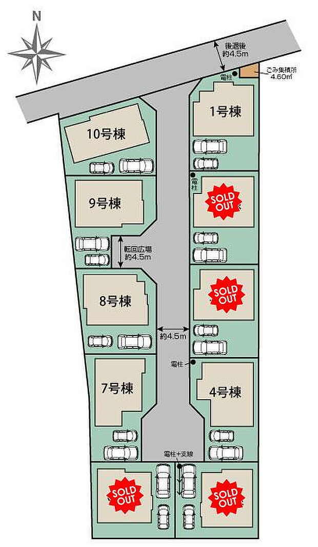 平塚市纒10棟 区画図