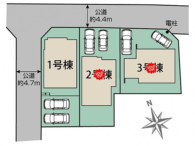 秦野市千村1丁目3棟 区画図