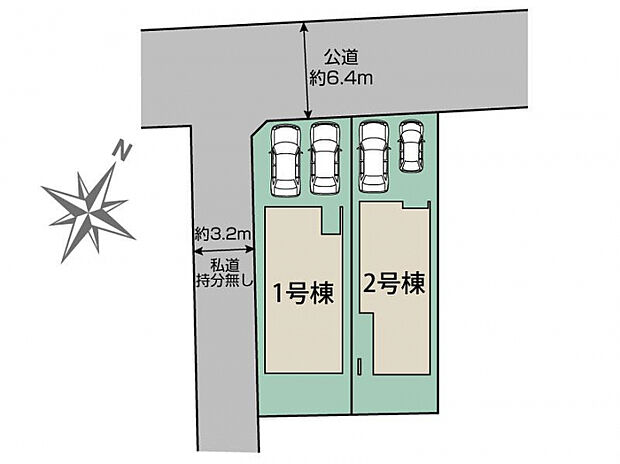 平塚市御殿1丁目2棟 区画図