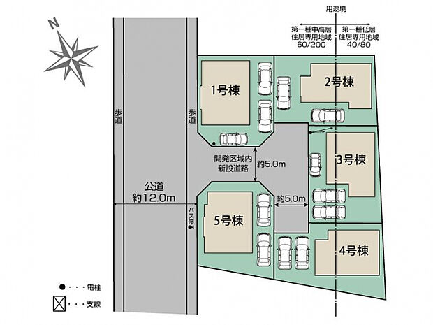 立川市一番町6丁目5棟 区画図
