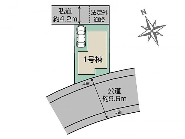 昭島市美堀町1丁目1棟 区画図