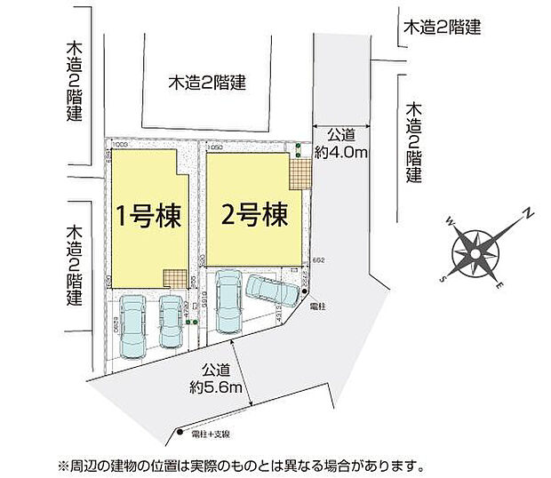  川越市かすみ野1丁目2棟 区画図