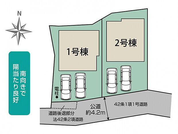 坂戸市花影町3期2棟 区画図