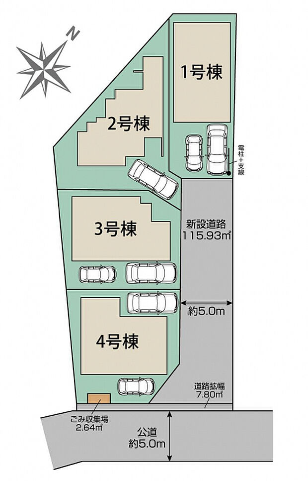 松戸市上本郷4区画 区画図