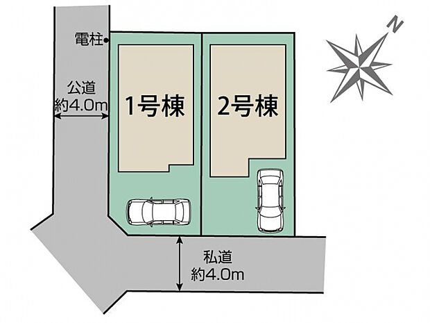 柏市逆井4丁目2棟 区画図