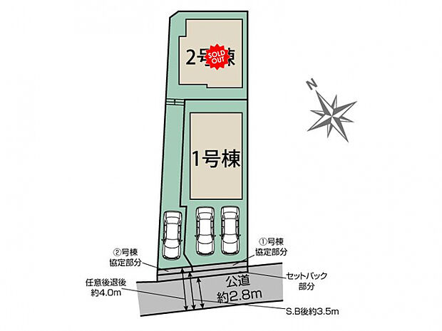 船橋市宮本8丁目2棟　区画図