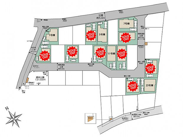市川市大野町3丁目 区画図