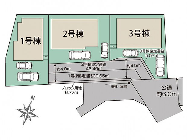 柏市松ケ崎3棟 区画図