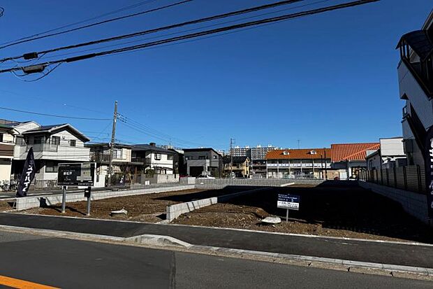 土地全景2（撮影_2025年3月）整形地で建物配置、駐車計画のしやすい区画です。※販売済区画を含む場合がございます。最新の販売状況は区画図等をご参照下さい。