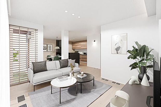 No.1_LDK1　20.4帖のゆとりあるLDK.※画像はすべてCG加工です。